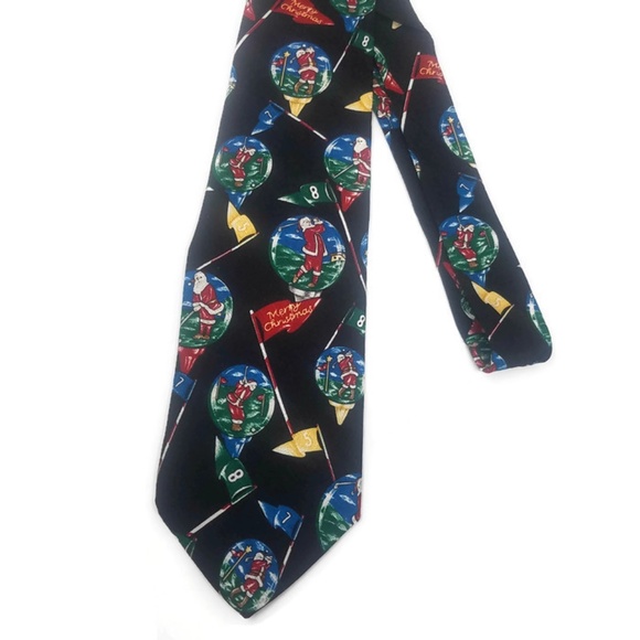 golfing santa tie